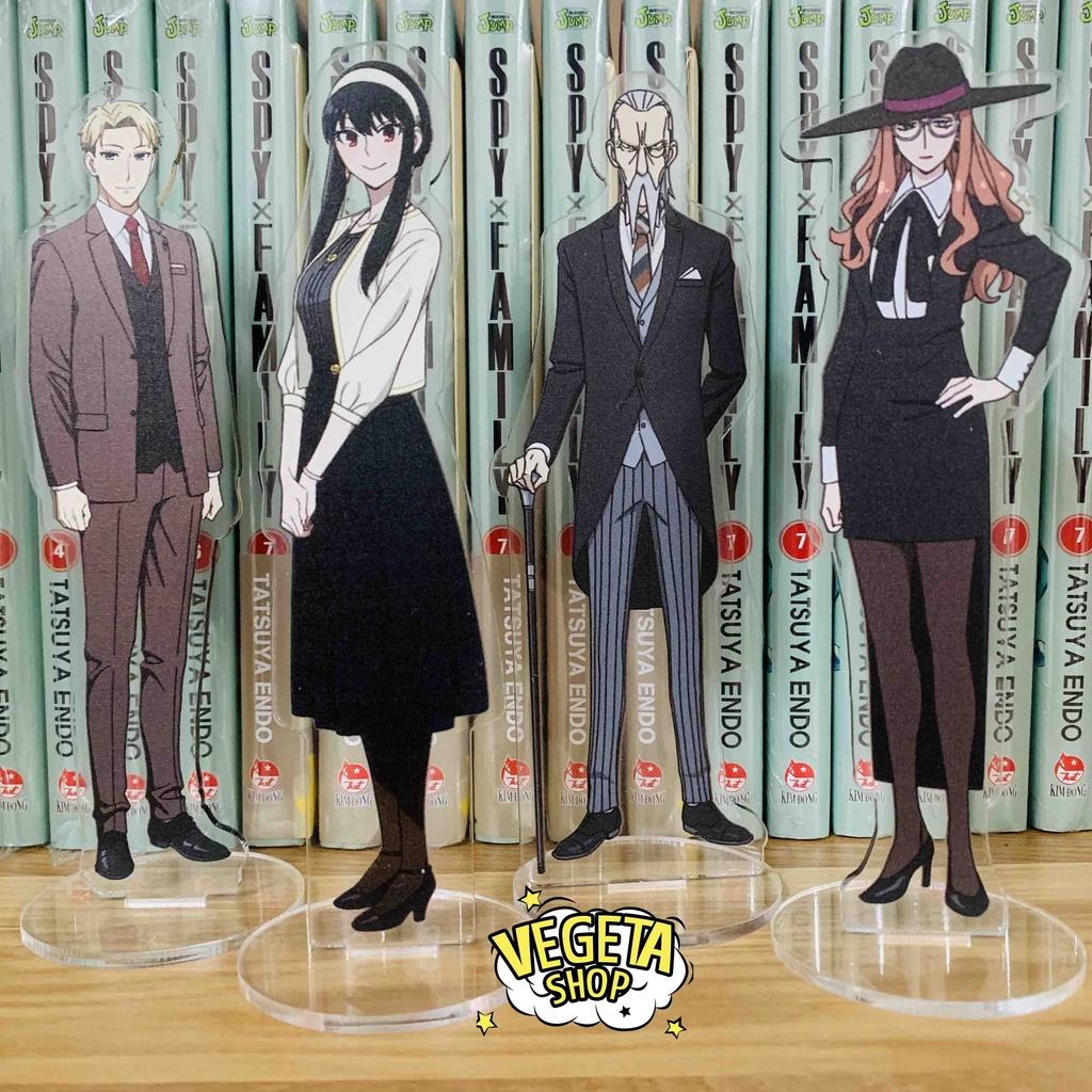 Mô Hình Tượng Standee Acrylic Mica 2 mặt - Spy X Family - Anya Loid Forger Yor Briar Gấu Kimera Chú chó Bond - 14~17cm