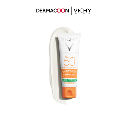 Kem Chống Nắng Chống UVA+UVB Chống Bụi Mịn Vichy SPF50+ Capital Soleil Mattifying 3in1 50ml