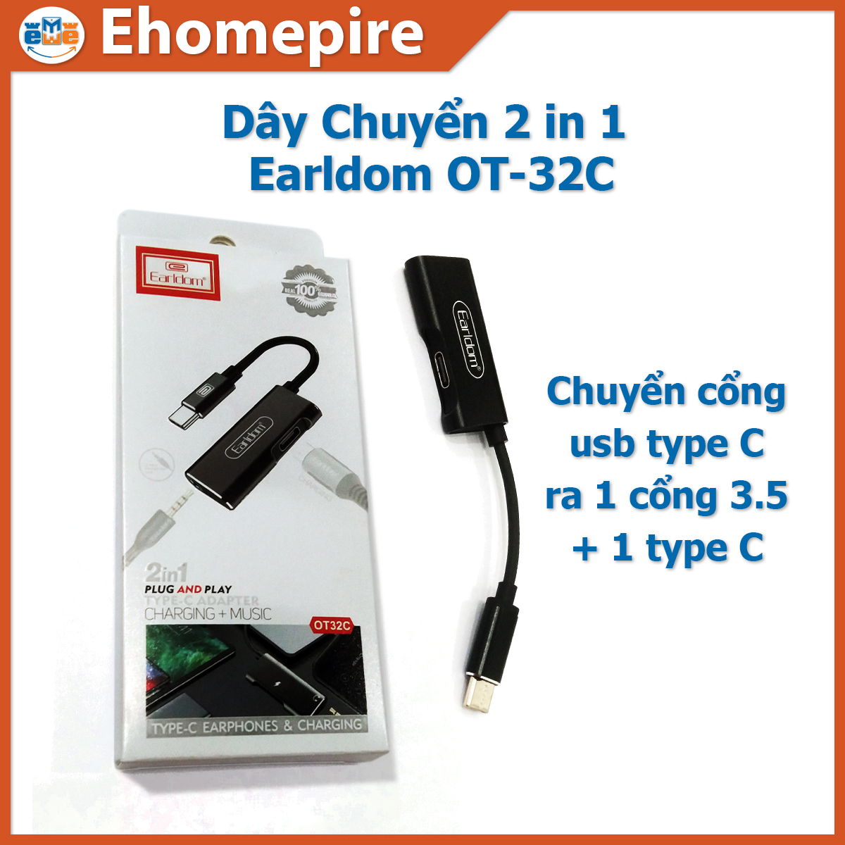 Dây Chuyển 2 in 1 Earldom OT-32C - Hàng chính hãng