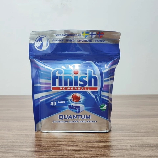 Combo 120 Viên finish quantum gồm 3 túi 40 viên finish quantum dùng cho máy rửa bát