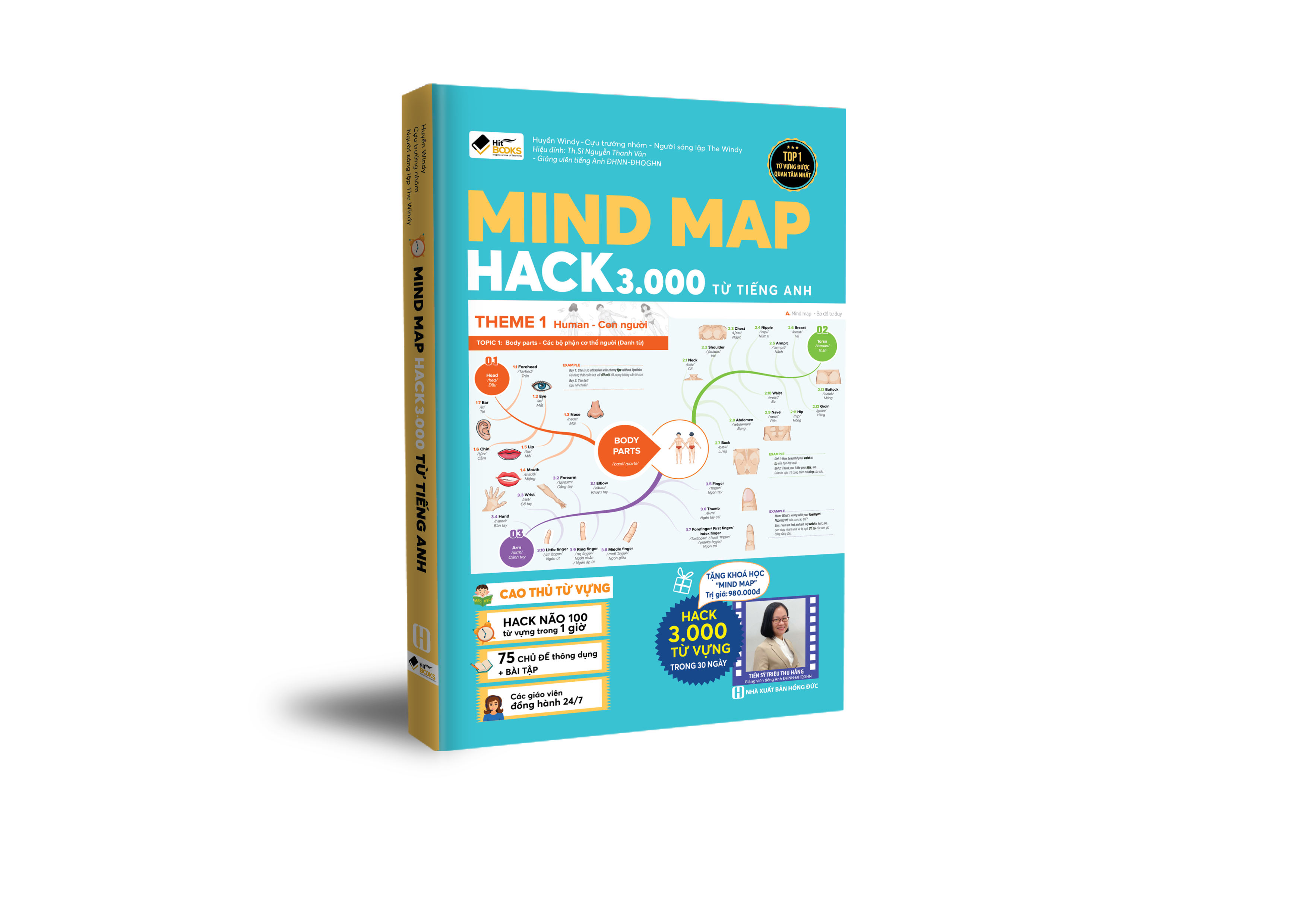 Sách - Mind map hack 3000 từ vựng tiếng Anh bằng sơ đồ tư duy - HITBOOKS