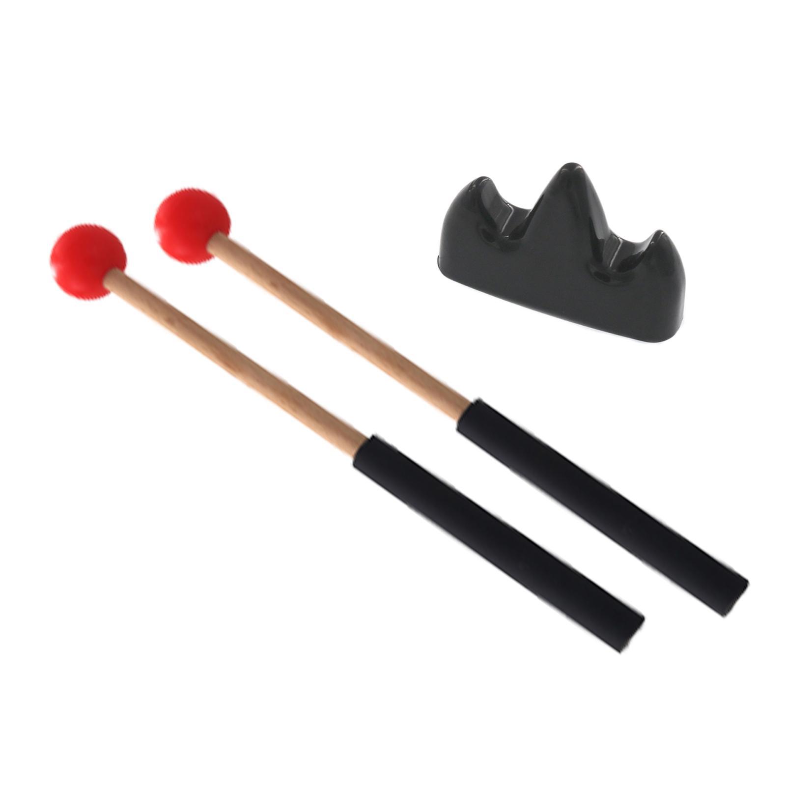 2x Rubber Head Mallet Percussion 8.7inch Drum Mallet for Marimba Meditation Yoga