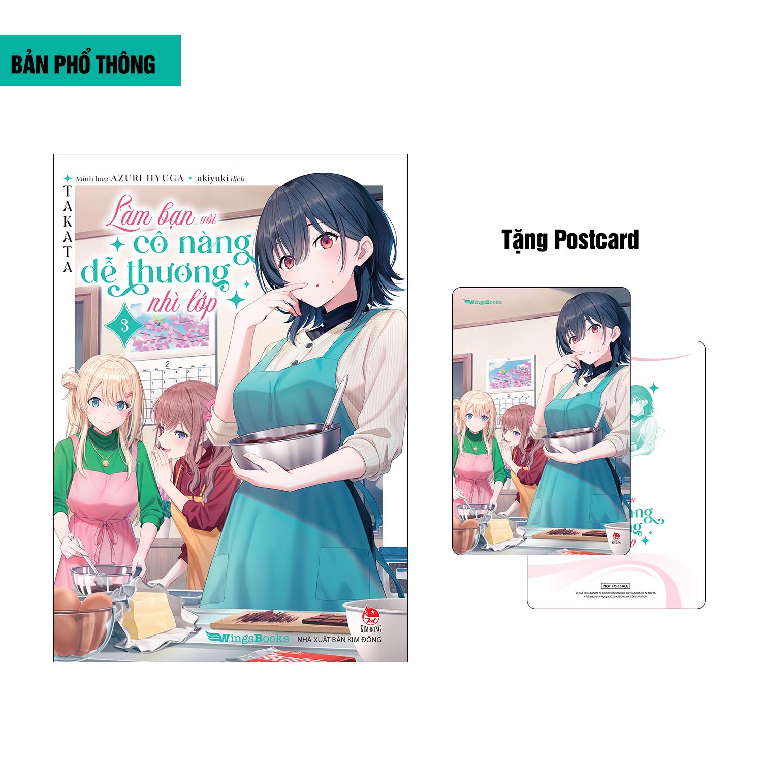 Sách - Làm Bạn Với Cô Nàng Dễ Thương Nhì Lớp - Tập 3 - Tặng Kèm Postcard