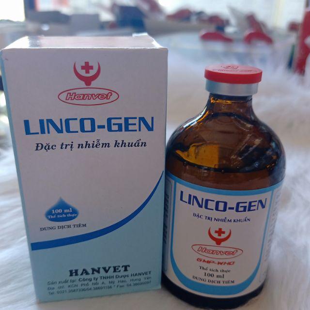 1 lọ LINCOGEN 100ml - hen, sưng kh.ơps -dùng tốt cho heo, dê, cừu, trâu, bò