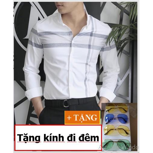 COMBO ÁO SƠ MI NAM AK001 TẶNG KÍNH ĐI ĐÊM