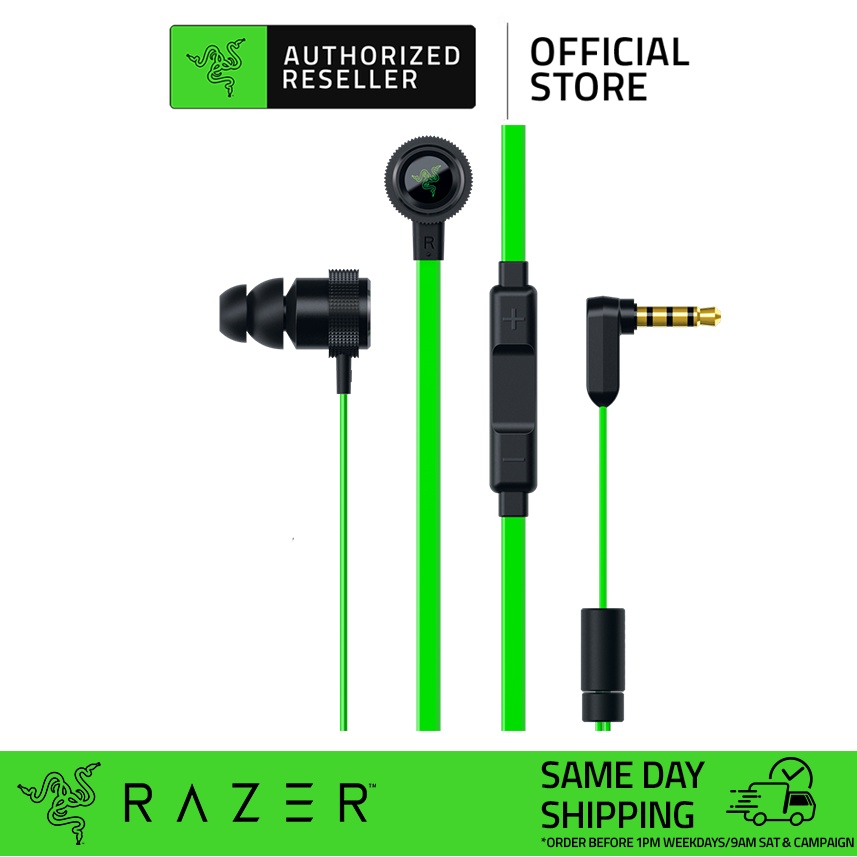 Tai nghe game có dây Razer Hammerhead Pro V2 | Driver 10 mm Màng Neodymium êm tai dây chống rối nhẹ 19.6g - Hàng nhập khẩu