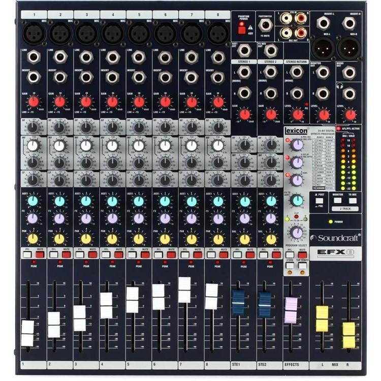 BÀN MIXER SOUNDCRAFT EFX8 CHUYÊN ÂM THANH SÂN KHẤU(BẢO HÀNH 12 THÁNG)