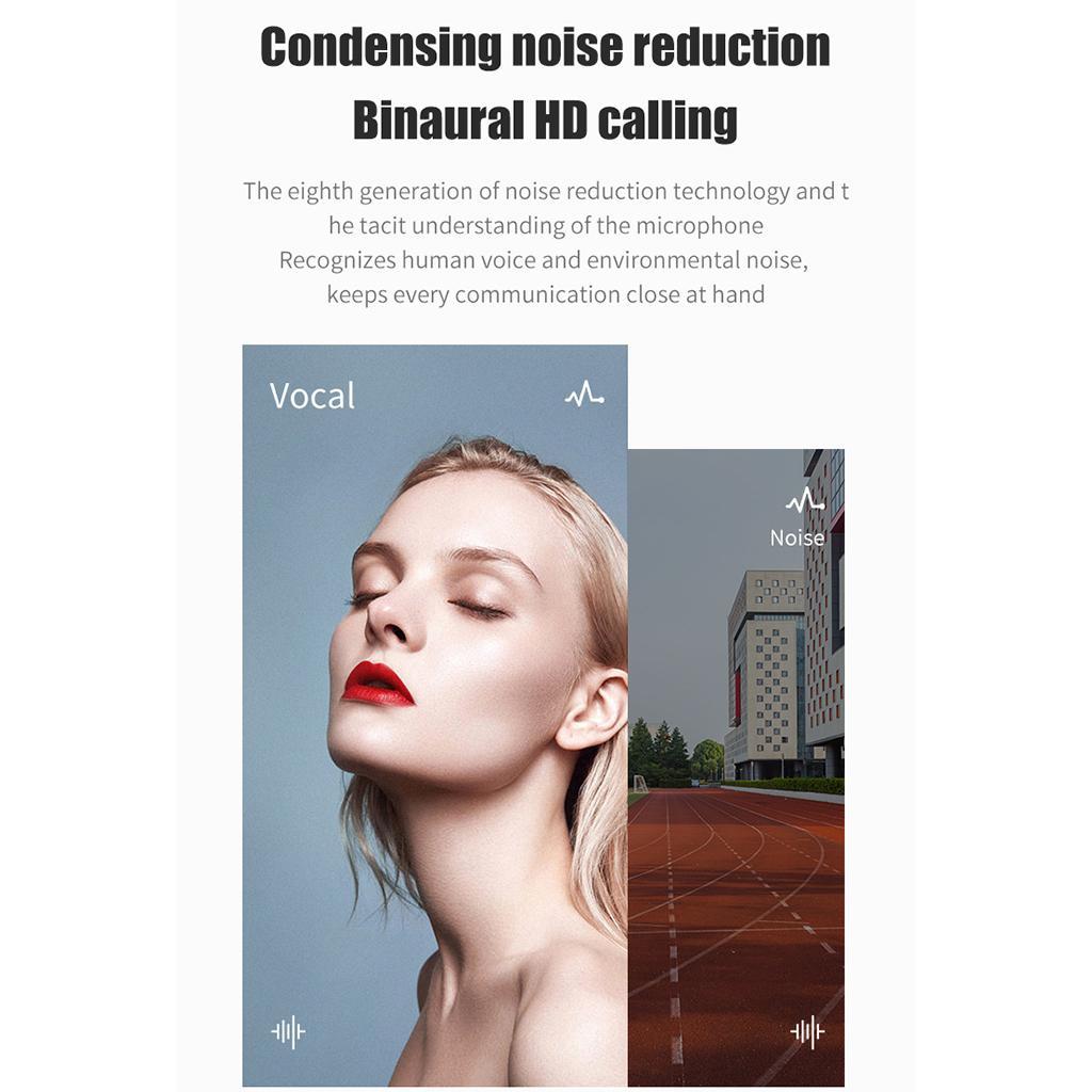 TWS Wireless Bluetooth 5.0 Earphones Touch Control 6D Stereo Earbuds White