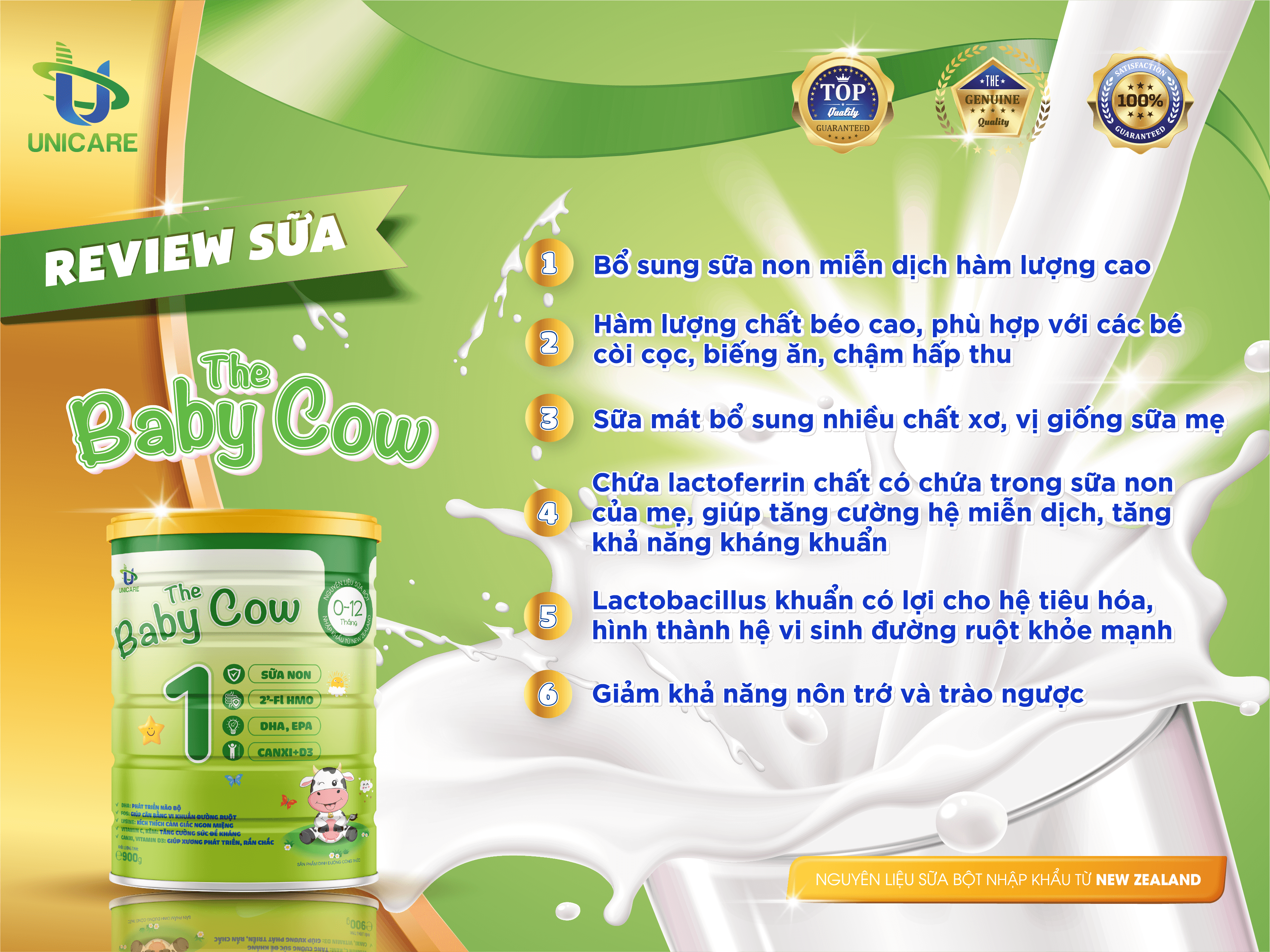 Combo 3 lon Sữa Non The Baby Cow 1