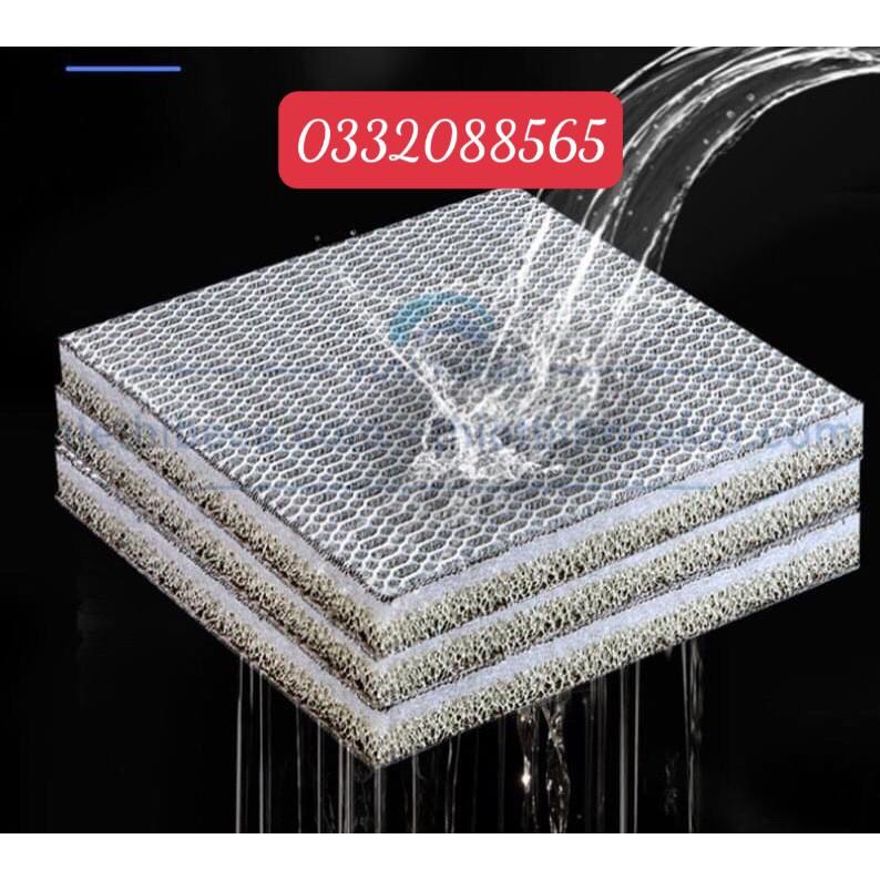 Combo 2 tấm Bông lọc sinh hóa, Bông lọc 6D thế hệ mới lọc thô rất sạch,Vật liệu lọc bể cá kích thước 40x30x2