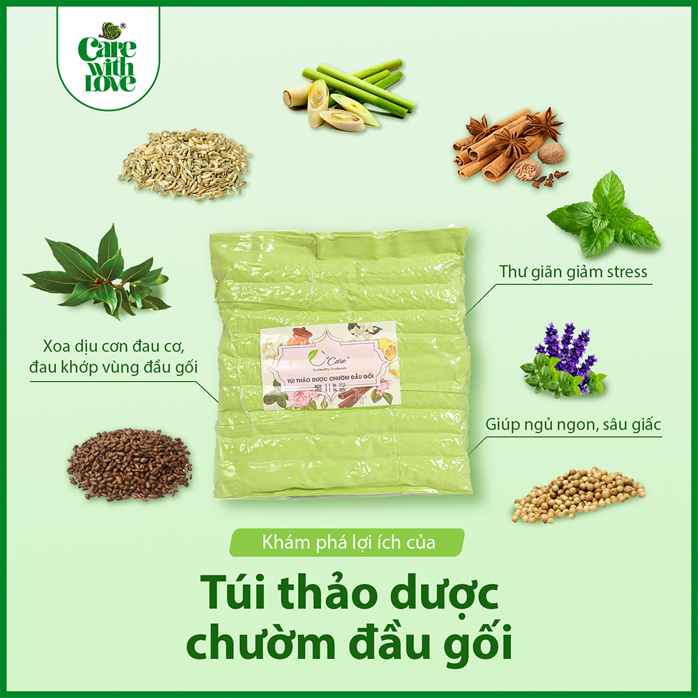 Túi Chườm Thảo Dược Giảm Đau Khớp Gối Làm Nóng Bằng Lò Vi Sóng - Care With Love