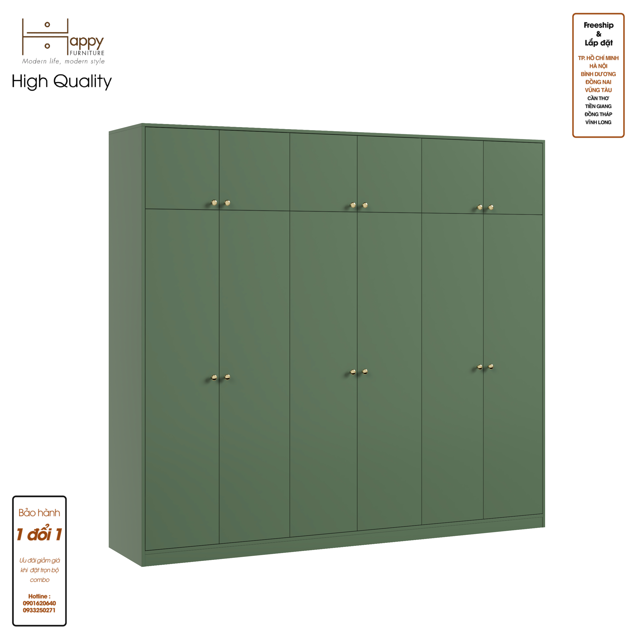 ELEGANT, Tủ quần áo 2m4x2m2 , 240cm x 54cm x 220cm , TCM_044
