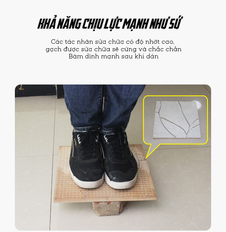 Bộ Đôi Keo Sửa Chữa Dán Gạch Men, Gốm Sứ Cao Cấp LKB - Hàng Nhập Khẩu