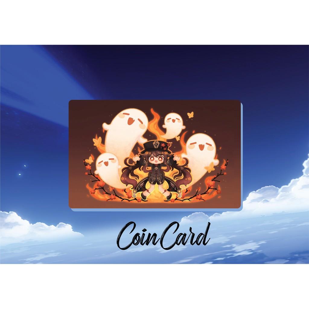 Sticker ,Miếng dán Thẻ ATM, Thẻ Ghi nợ, Tín dụng, Bảo vệ thẻ chung cư hình GENSHIN IMPACT HUTAO