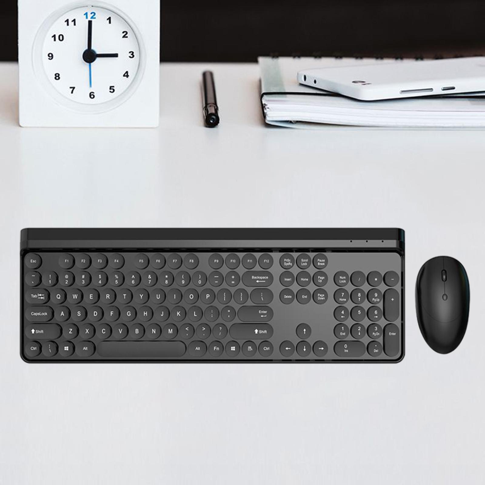 Portable Mini Multifunction 2.4G Wireless Bluetooth Keyboard Black