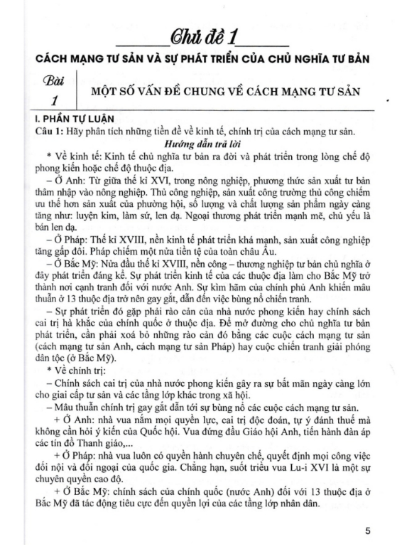 Sách - Trả Lời Câu Hỏi Lịch Sử 11 - Tự Luận Và Trắc Nghiệm