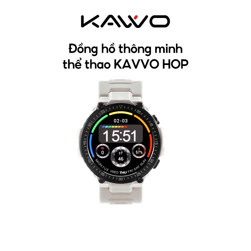 Đồng Hồ KAVVO HOP | Màn hình lớn 1.39 Inch| Kháng nước 3 ATM - Hàng chính hãng - Bảo hành 12 tháng