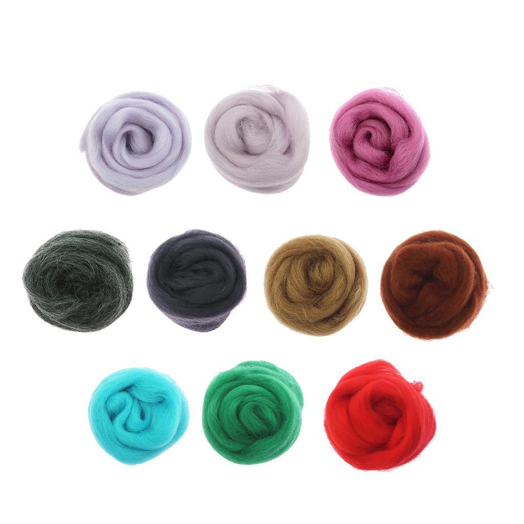 1 Piece 10g Soft Wool Roving Felting Wool for DIY Needle Felting Craft Materials