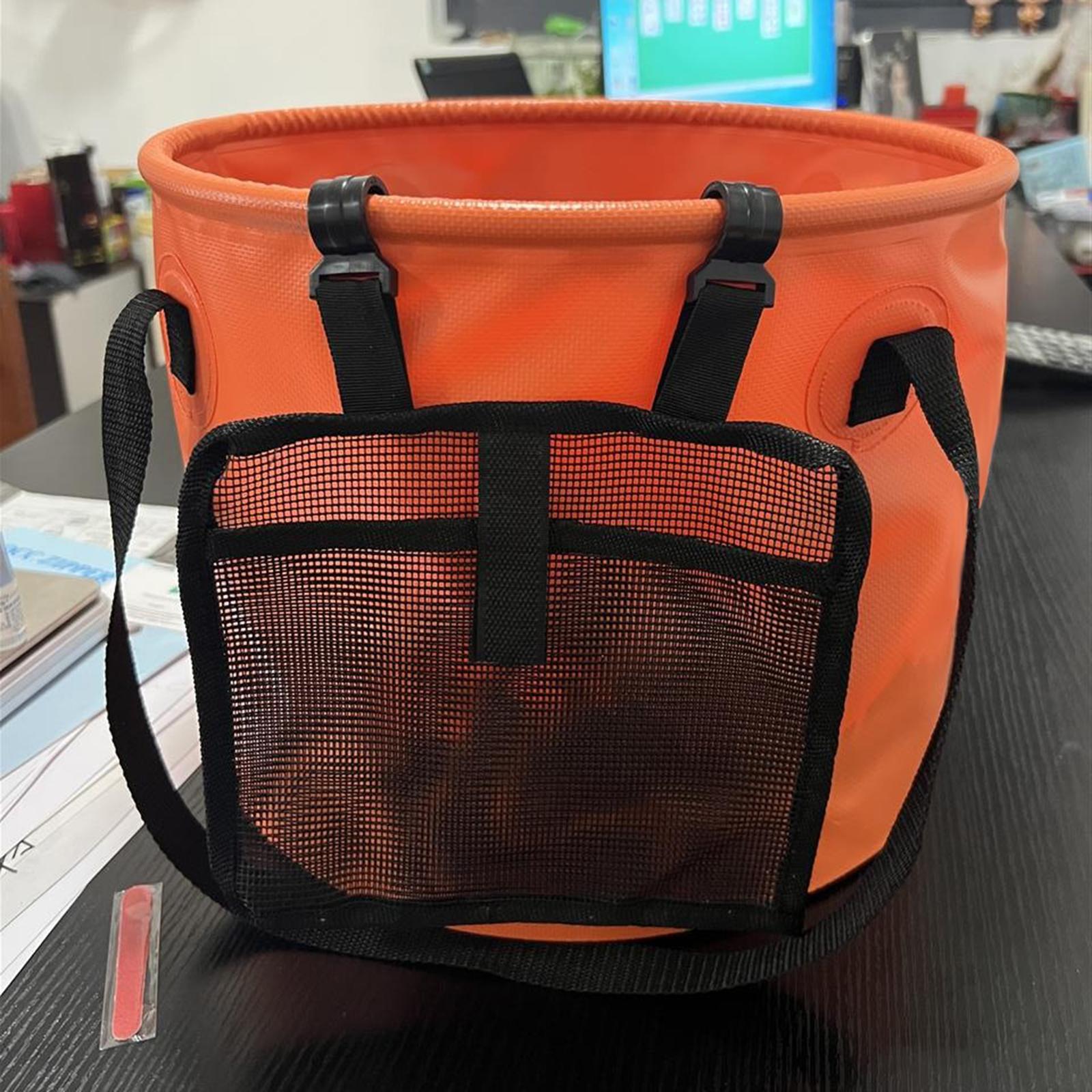 Collapsible Bucket Water Container Basin Pail 28L, Multifunctional Folding Water Storage Bucket, Collapsible Wash Basin for Fishing Travelling