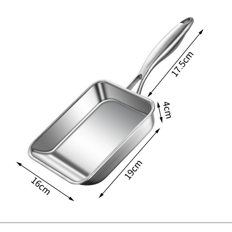 Chảo Vuông Inox 304 Đúc 5 Lớp SEKA SK6020 - Hàng Chính Hãng