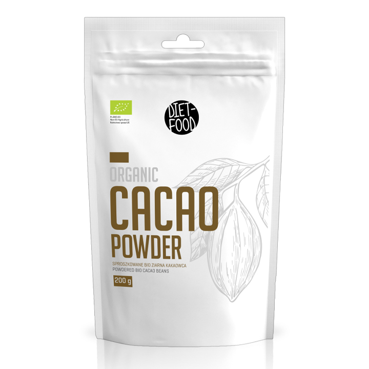 Bột Cacao thô nguyên chất hữu cơ Diet Food 200g Organic Cacao Powder