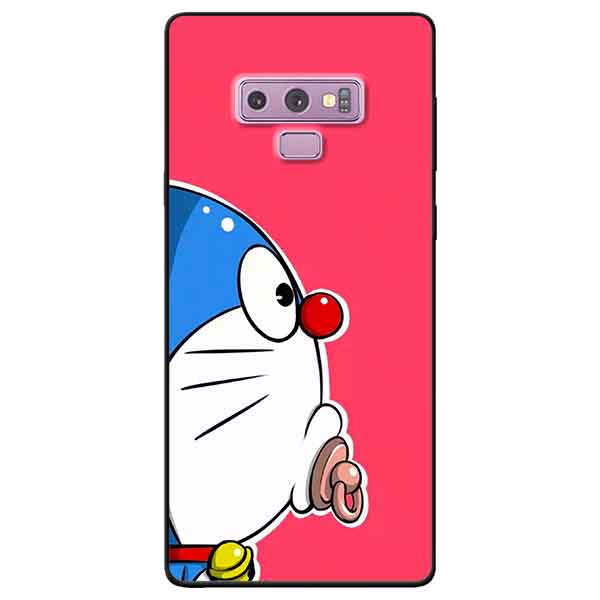 Ốp lưng in cho Samsung Note 9 Mẫu Doremon Nền Hồng