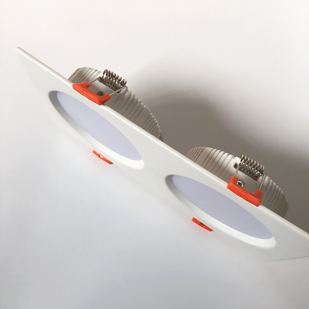 Đèn LED ENA âm trần đôi downlight DTD công suất 7Wx2 9Wx2 vỏ trắng vỏ đen