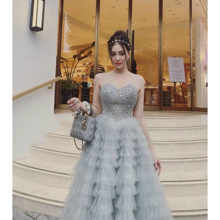 Đầm váy nữ xoè công chúa tầng cực xinh có 3 màu