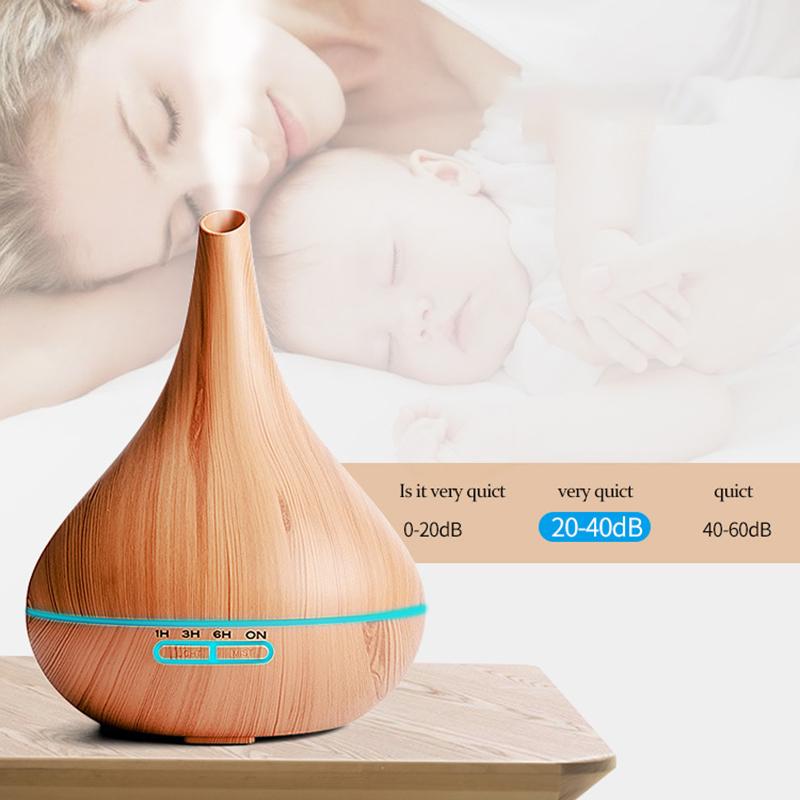 400Ml Điều Khiển Từ Xa Không Khí Thơm Siêu Âm Thanh Máy Phun Sương Tạo Độ Ẩm Màu Đèn LED Điện Bộ Tinh Dầu Thông Thơm Khuếch Tán Cho Gia Đình