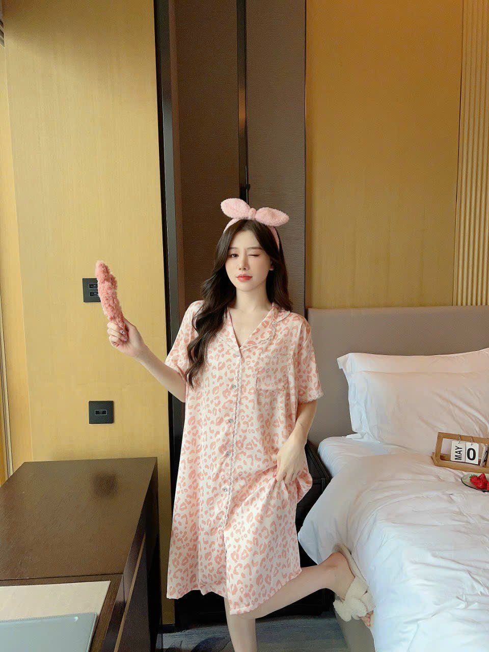 Váy Ngủ Sơmi Suông Dài - B.Lingerie