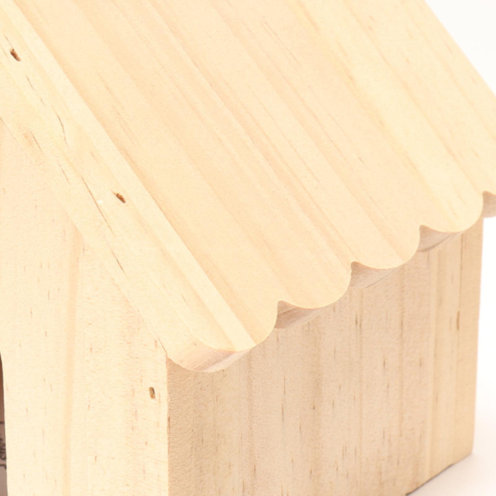 Hamster Wood House Hut Cage Accessories for Syrian Hamsters Lemmings Gerbils