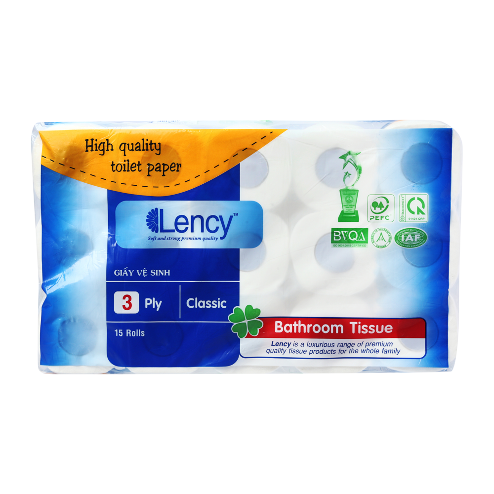 Giấy Vệ Sinh Cao Cấp Lency 15 Cuộn