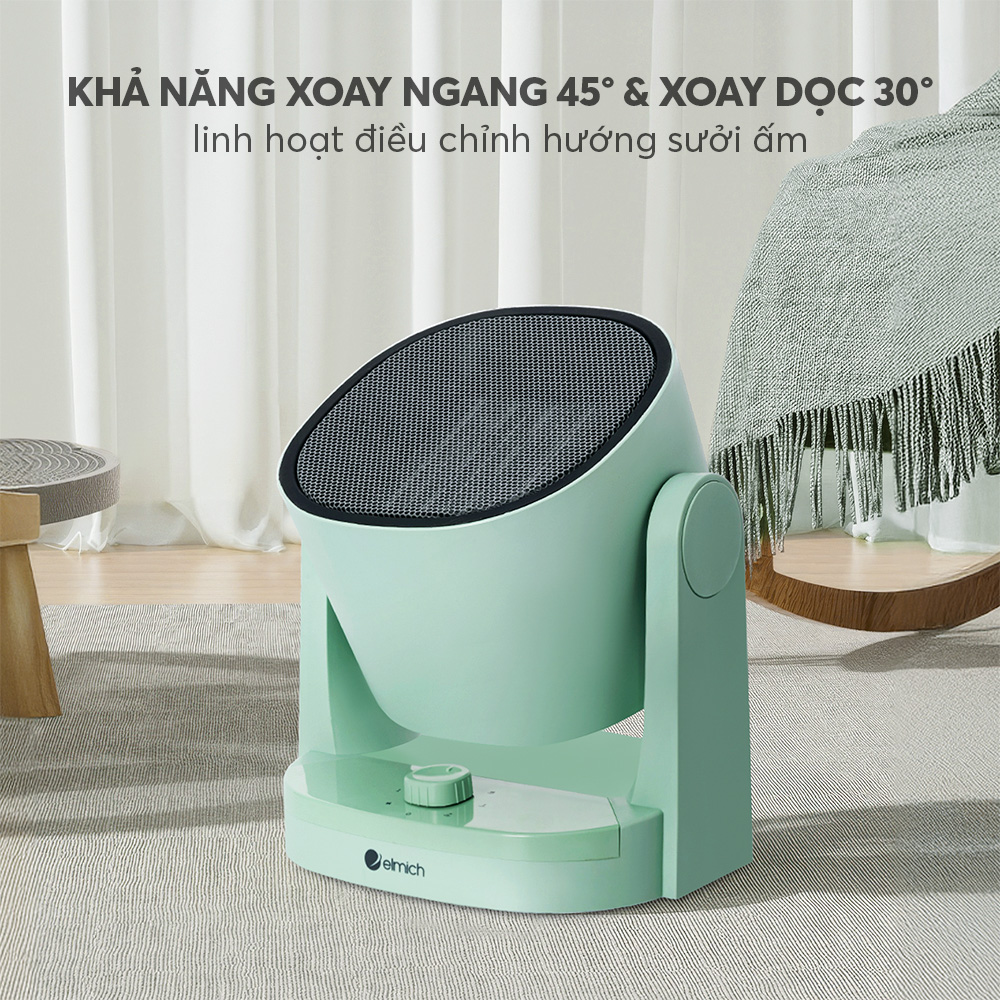 Máy sưởi gốm Elmich CHE-8645 Hàng Chính Hãng