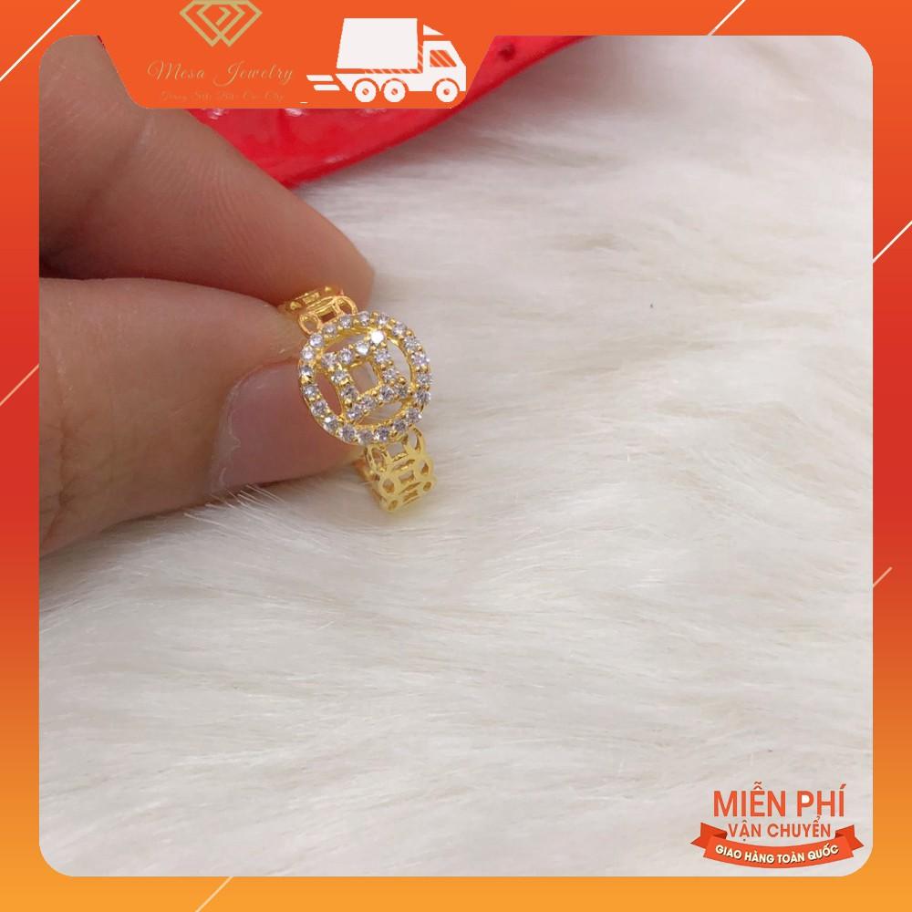 NHẪN NỮ BẠC TA - NHẪN KIM TIỀN MẶT TIỀN TRÒN