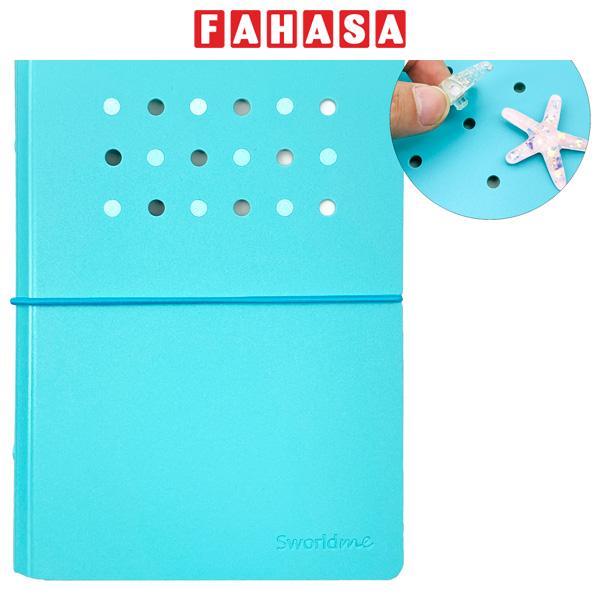 Sổ Còng Trang Trí A6 Bìa Cứng - 80 Trang 4 Lỗ - Sworld ST6188-BU - Blue