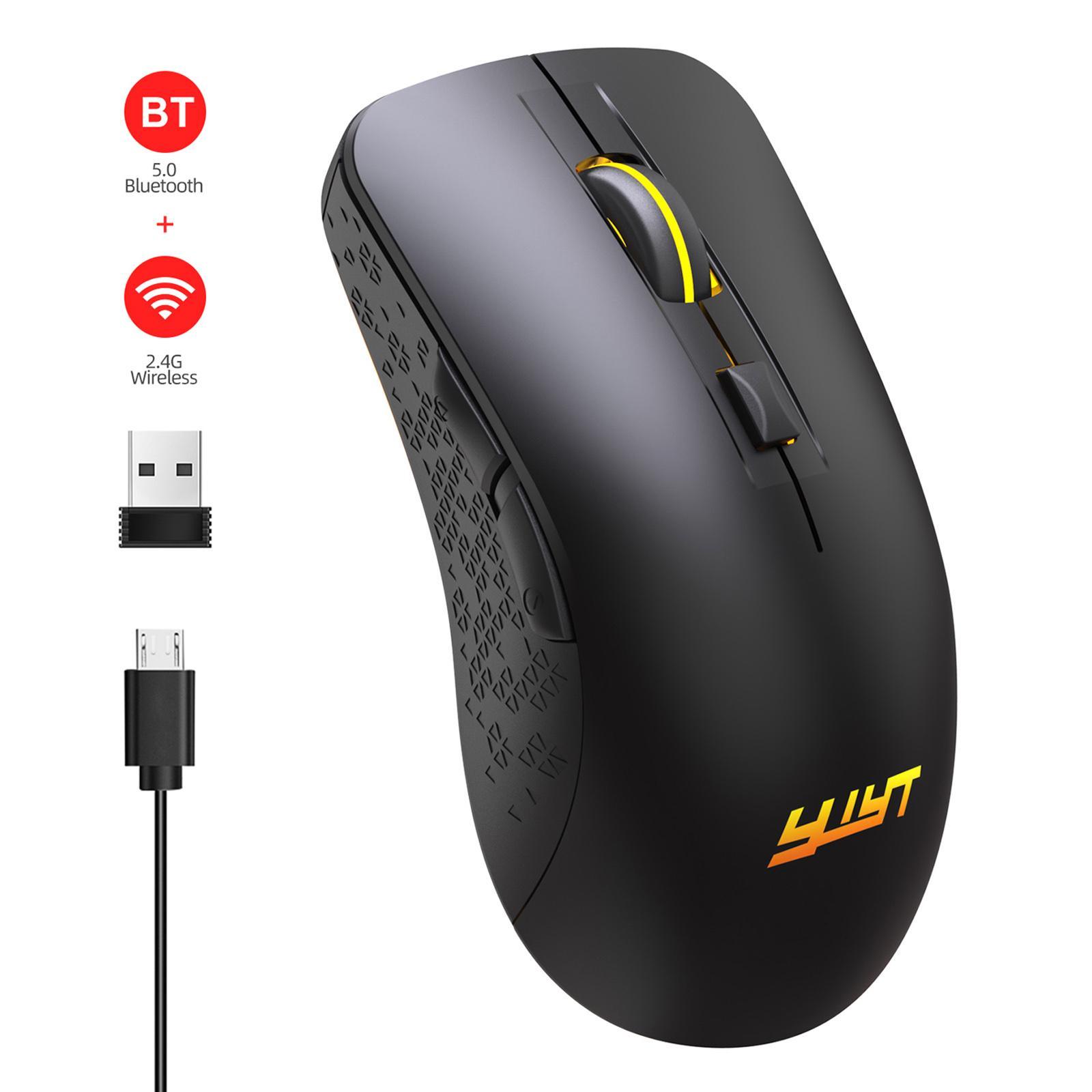 Bluetooth 5.1 Wireless Mouse Cordless for Laptop PC Rechargeable 500mAh