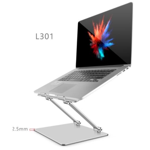Giá đỡ Laptop L301 thiết kế một chân độc đáo bằng nhôm nguyên khối, điều chỉnh độ cao, gấp gọn cao cấp