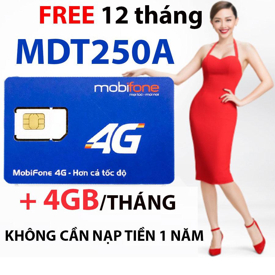 Sim 4G Mobifone mdt250a lên gói 12 tháng - Hàng Chính Hãng