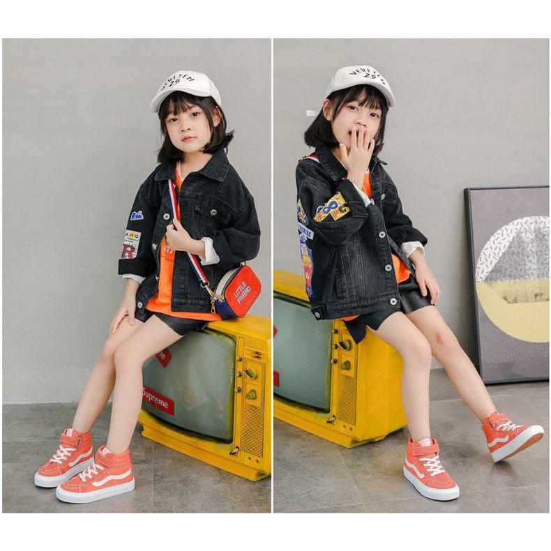 Giày Thể Thao Cao Cổ Bằng Vải Bạt Thời Trang Xuân Thu 2023 Dành Cho Trẻ Em giày thể thao