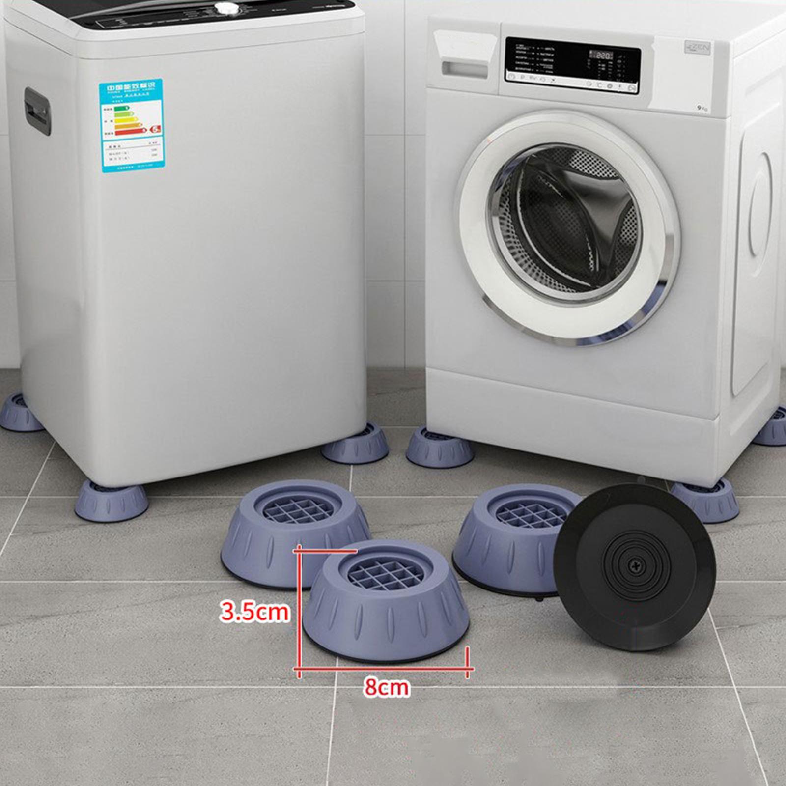 Washing Machine Anti Pad Shockproof Easy to Use Rubber Pad Anti Vibration Pads Heavy Duty Noise Cancelling Non Slip for Kitchen Dorm 4 Pack