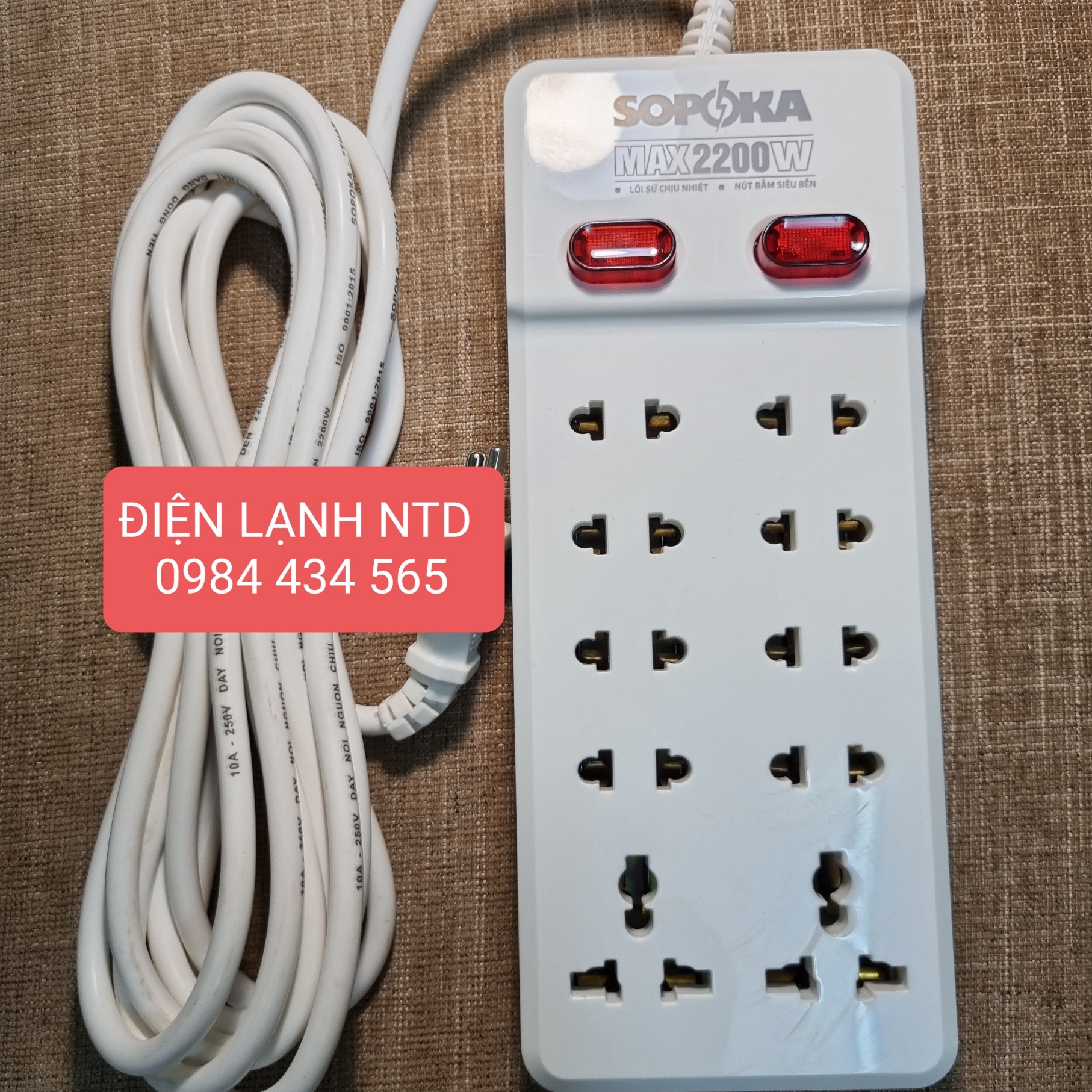 Ổ cắm điện SOPOKA 10 ổ