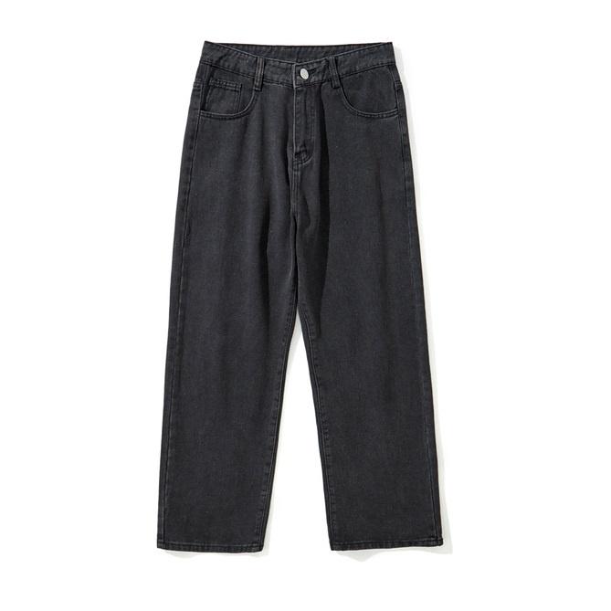 Quần jean bò nam dáng baggy ống suông rộng phong cách bụi style hàn quốc