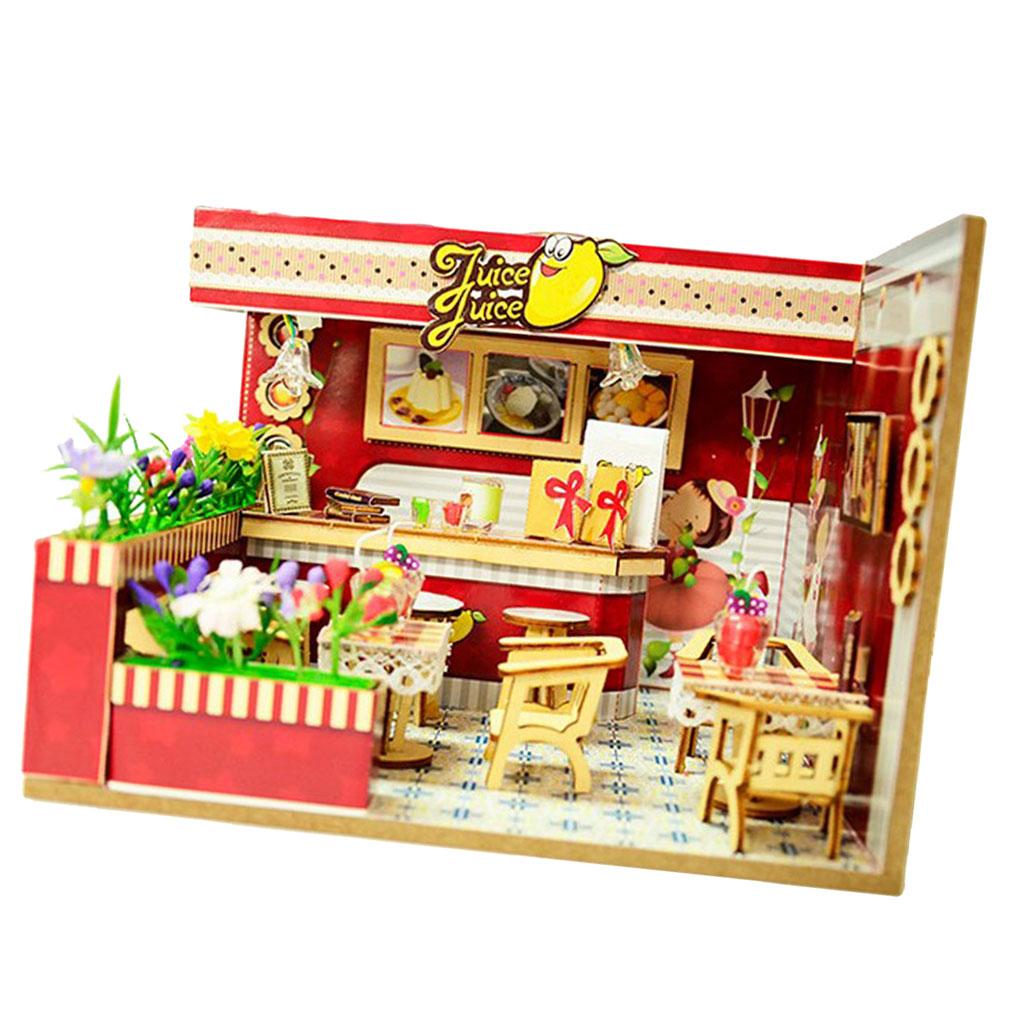 Dollhouse Miniature with Furniture, DIY Dollhouse Kit, Creative Room Decorations Kit, 1:24 Scale Model House for Woman and Girls