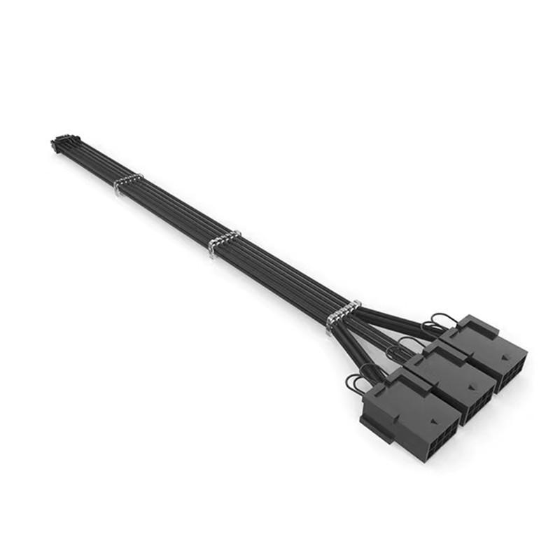 12+4Pin 12VHPWR to 3pcs PCi-E GPU 8Pin Graphics Video Card 3x8pin PCIE 5.0 Cable RTX3090Ti Power Supply Adapter Extension Cable