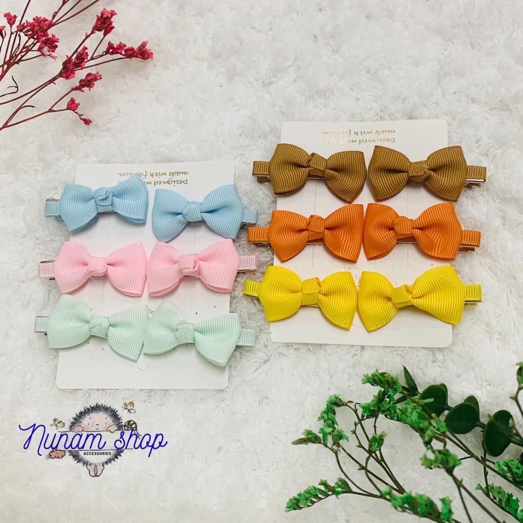 Set6 - kẹp nơ theo màu phối đồ siêu dễ thương-Nunam shop