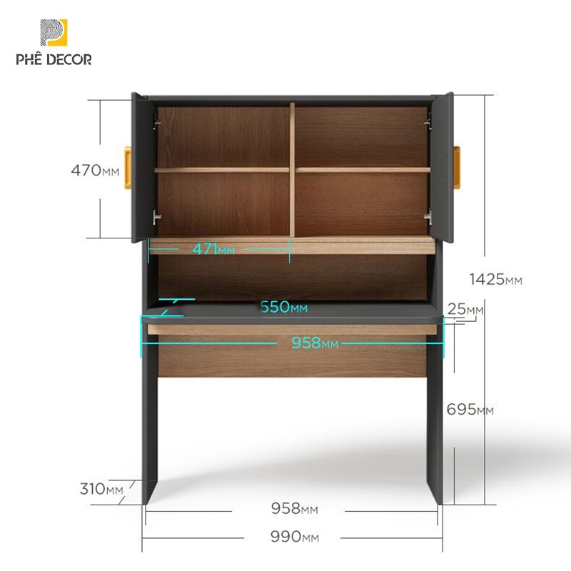 GIƯỜNG TẦNG TRẺ EM - GT03 - Giường trên + Giường dưới + tủ