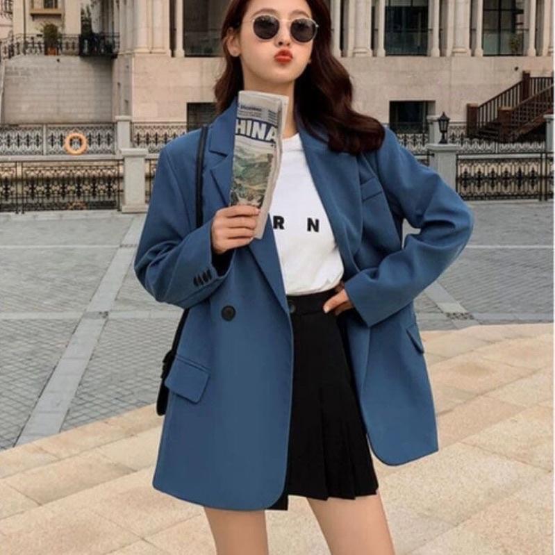 Áo Blazer nữ form xuông phong cách hàn quốc mẫu mới đẹp mã RB013