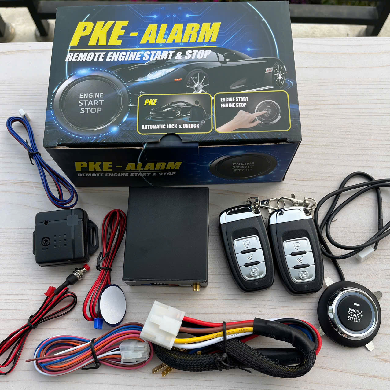 Bộ Đề Nổ Từ Xa Start Stop Ô Tô Có App Điện Thoại – Smart Key Khởi Động Xe Thông Minh Loại Xịn, ĐÈN TRANG TRÍ , ĐỒNG HỒ TREO  TƯỜNG