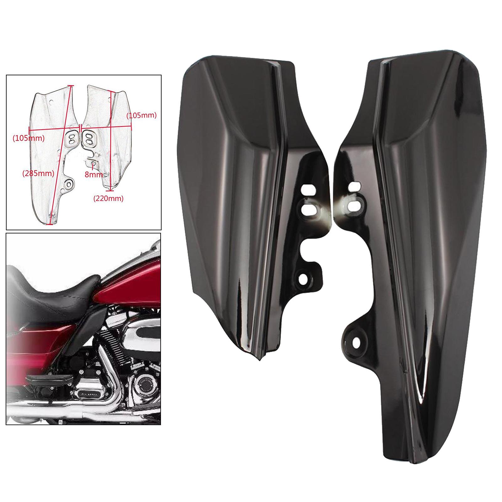 Black Mid-Frame Air Deflector Compatible for Harley Touring Street Electra Glide  2001-2008