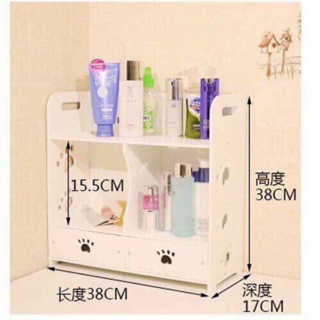 Kệ mỹ phẩm gỗ họa tiết chân chó